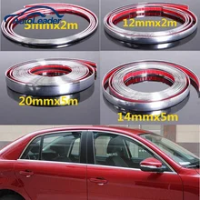 5mm 12mm 14mm 20mm/ 2m 5m estilo do carro decorativo moldando tira guarnição auto adesivo protecter decalque cromo estilo van