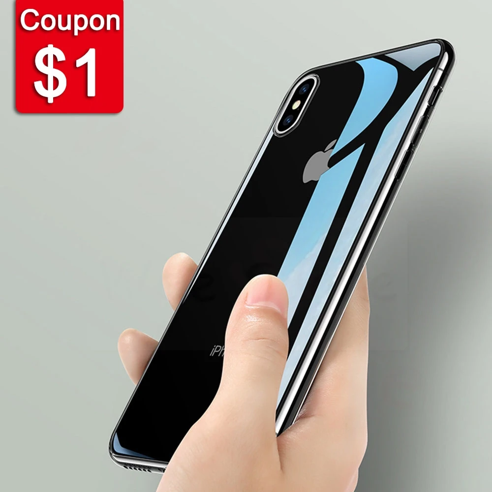 

TPU Soft Silicone Case For iPhone XR Xs Max X 6 6s 7 8 Plus Fitted Case Transparent Phone Back Cover Bag