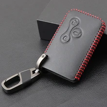 3 кнопки Автомобильный ключ кожаный чехол протектор держатель для Renault Clio Megane R.S Grand Scenic карты чехол для ключей