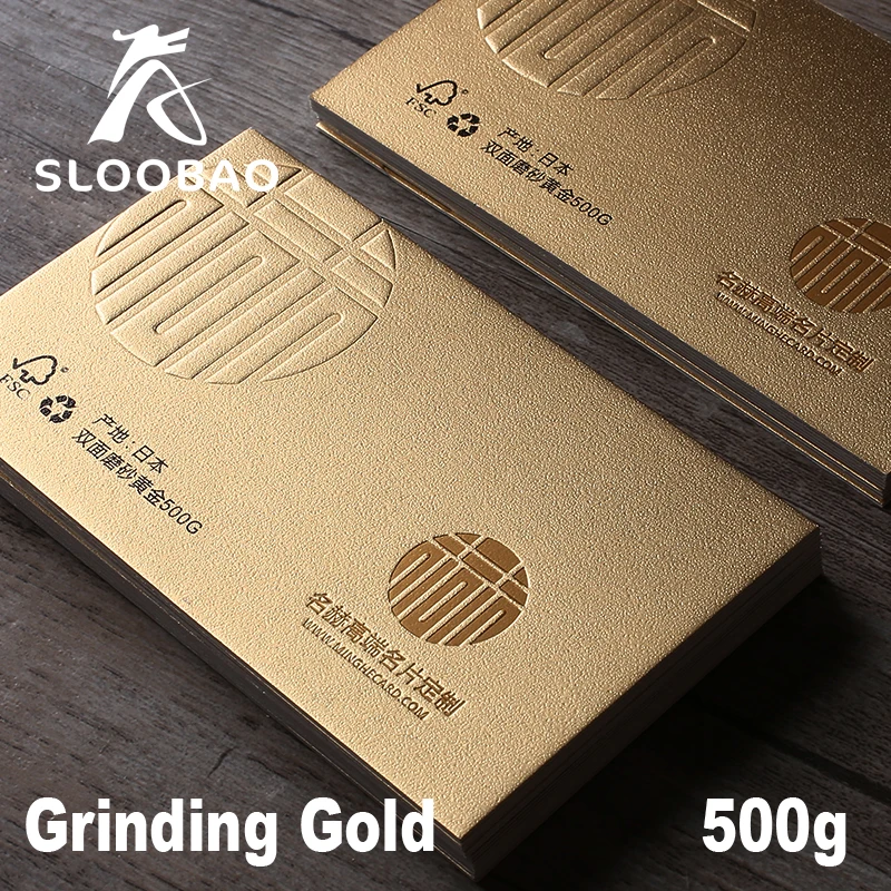 

Grinded Gold special paper cards with concave convex gilding insurance culture dissemination business card Free Design Customiza