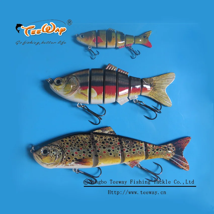 

3PCS Fishing Lure 4 Segment 6 Segment Swimbait Crankbait Hard Bait Slow with Fishing hook FL-H05