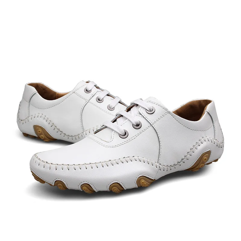 Homem à Prova Sapatos de Golfe Genuíno dos Homens Sapatos de Golfe sem Picos Dwaterproof Água Couro Deslizamento Esportes Tênis Leve sem Picos D0600 Não