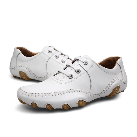 Homem à Prova Sapatos de Golfe Genuíno dos Homens Sapatos de Golfe sem Picos Dwaterproof Água Couro Deslizamento Esportes Tênis Leve sem Picos D0600 Não