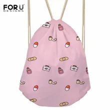 FORUDESIGNS/женская сумка на шнурке с рисунком таблеток для девочек; маленькая посылка для покупок; Милая школьная сумка для детей; дорожная сумка