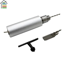 DC 12V 1A Electric Mini Hand Drill DIY Press Motor 0.3-4mm JTO Keyless Chuck with 10pc Twist Bit Set Model Hobby Tool