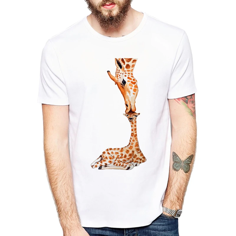 Cute Giraffe MenWomen T-Shirt Summer Fashion animal maternal love Tops Short Sleeve Printed T Shirt Novelty Tee Shirts Cute Giraffe MenWomen T-Shirt Summer Fashion animal maternal love Tops Short Sleeve Printed T Shirt Novelty Tee Shirts