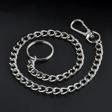 Extra Long Metal Keyring Keychain Silver Chain Hipster font b Key b font font b Wallet