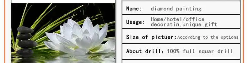 3d dimensional embroidery flower series white water stone lily wall diamond painting rack for drill cross stitch mosaic picture1795_02