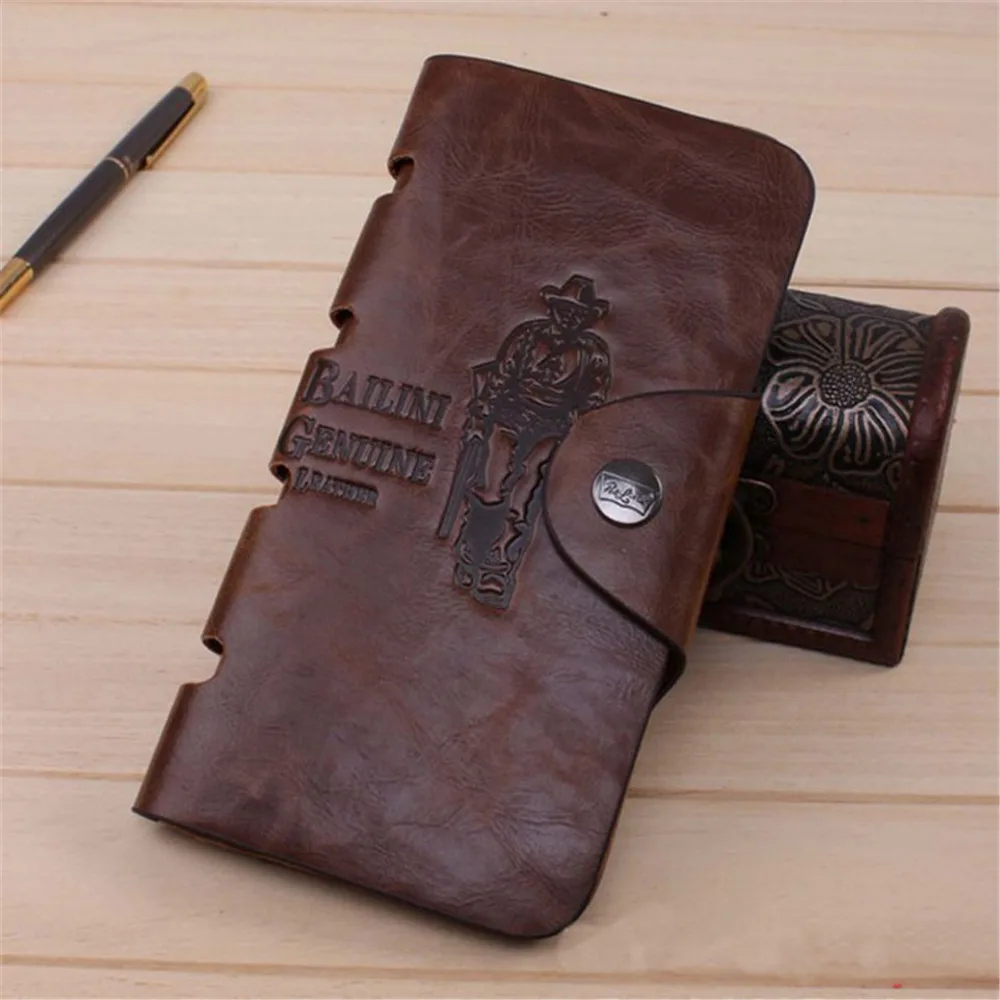 Hot Sale 2018 Hot Mens Vintage PU Leather Long Wallet Pockets Design High Quality Retro Wallet ...