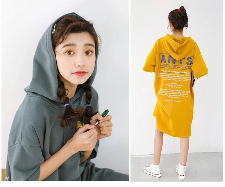 Hooded Mini Dress Women Slim Package Hip Short Dress With Hat (10)