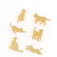 12 шт./компл. с золотым Цвет кошка рамки подвеска на металлическом каркасе Шарм оправа c глухой закрепкой камня для кулонов гнездо для кабошона УФ смола для изготовления ювелирных изделий