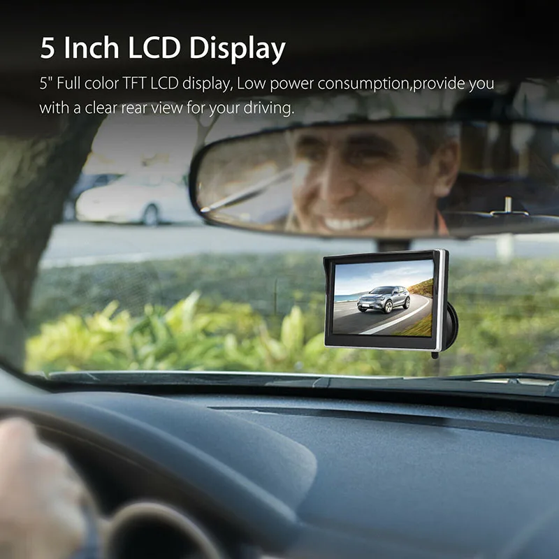 

5 Inch Monitor Rear View Car Truck Parking IR Night Vision Reversing Camera Security System TU-shop