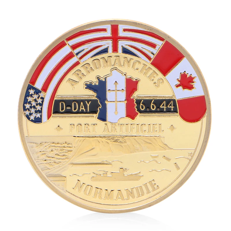 Золотая Нормандия арроманши памятная задача коллекция монет