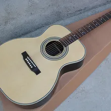 4" Акустическая гитара с розовым грифом, Picea Asperata корпус, хромированные изделия, предложение по индивидуальному заказу