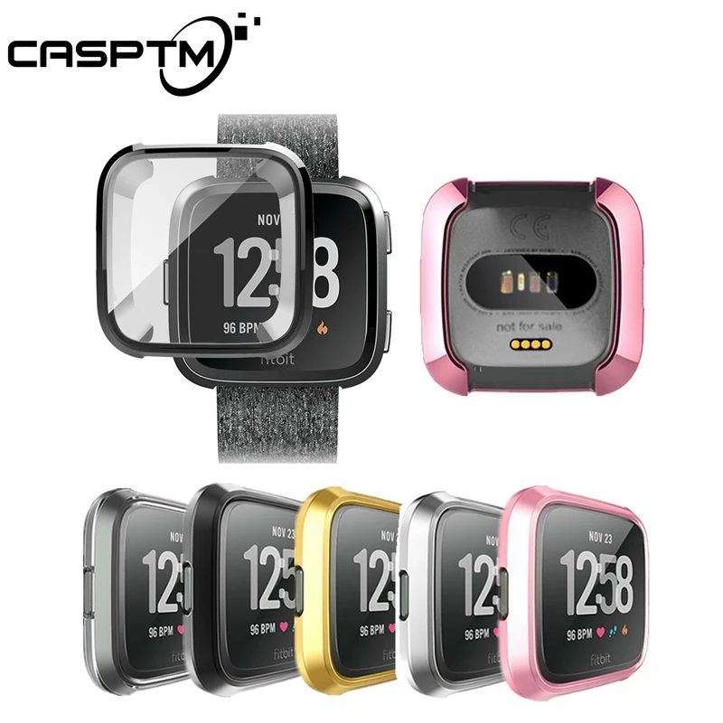 Ultra-thin Soft Plating TPU Case Cover For Fitbit Versa Full Protection Silicone Cases wearable devices Smartwatch Protector