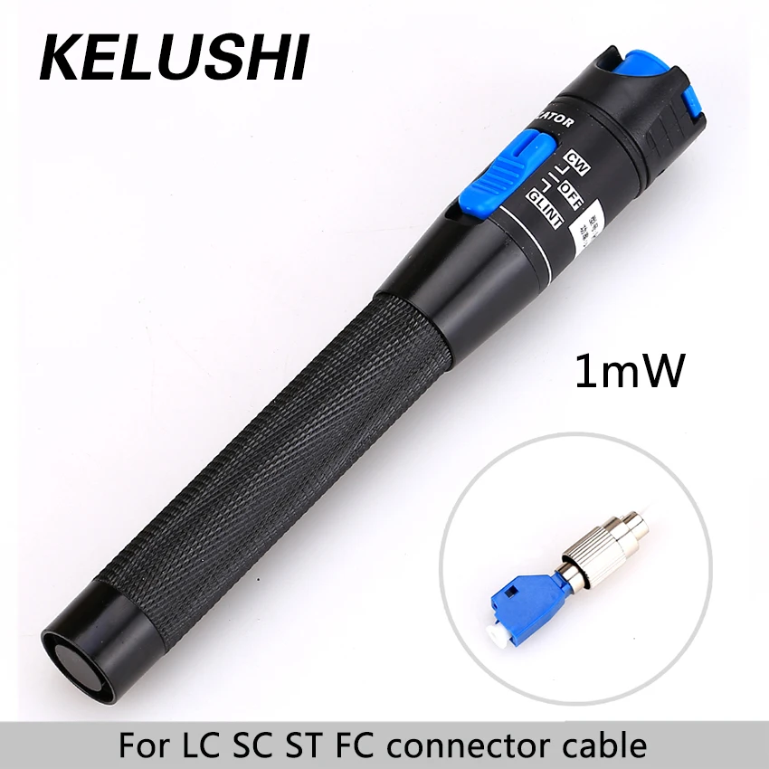 bilder für KELUSHI 1 mW 3 ~ 5 km FTTH Lwl Visual Fault Locator rot laser lichtquelle Glasfaserkabel Tester VFL LC/FC/SC/ST Adapter bilder für KELUSHI 1 mW 3 ~ 5 km FTTH Lwl Visual Fault Locator rot laser lichtquelle Glasfaserkabel Tester VFL LC/FC/SC/ST Adapter