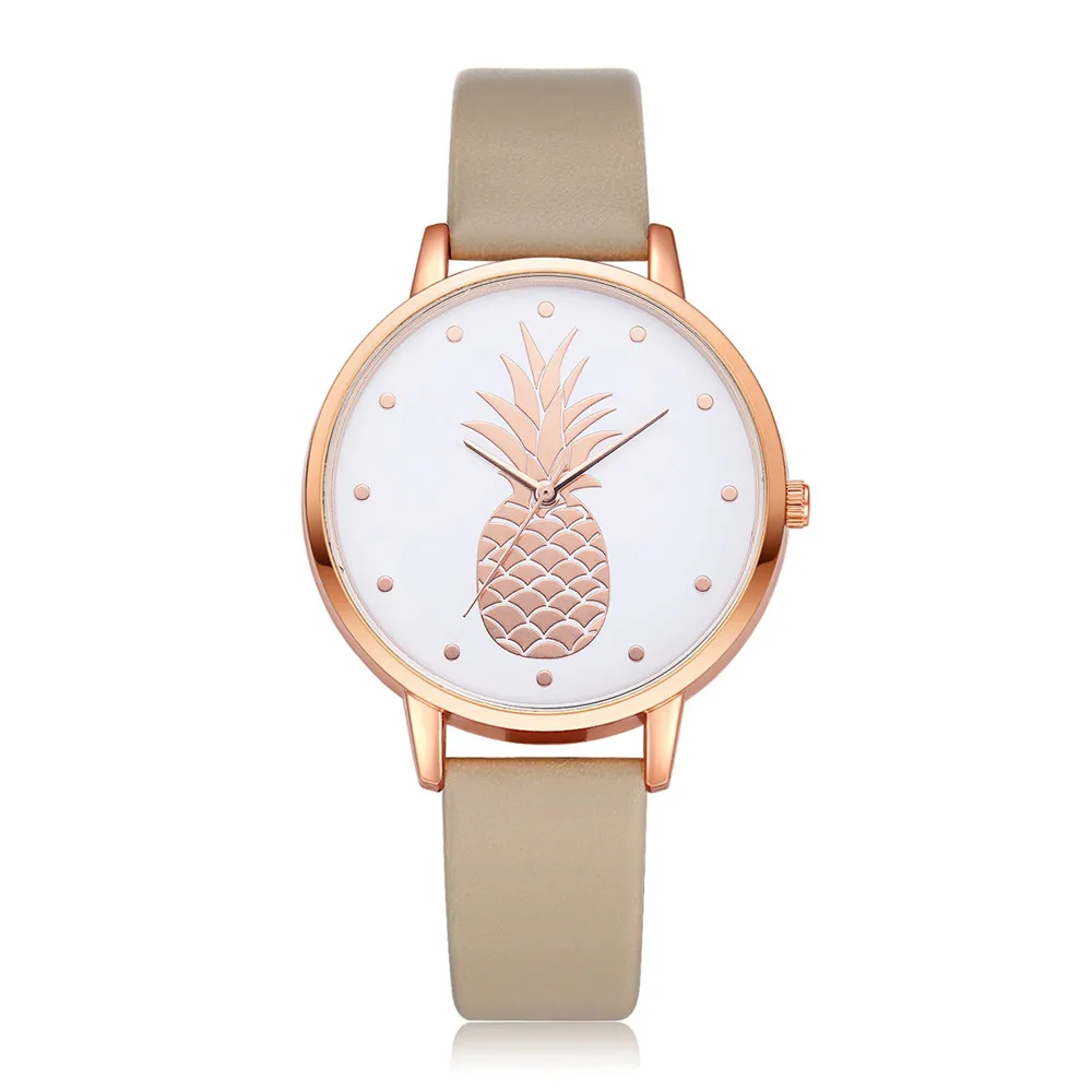 Relogio Feminino часы женские часы с модным принтом ананаса Брендовые женские наручные часы Элегантная мода Kadin Saatleri