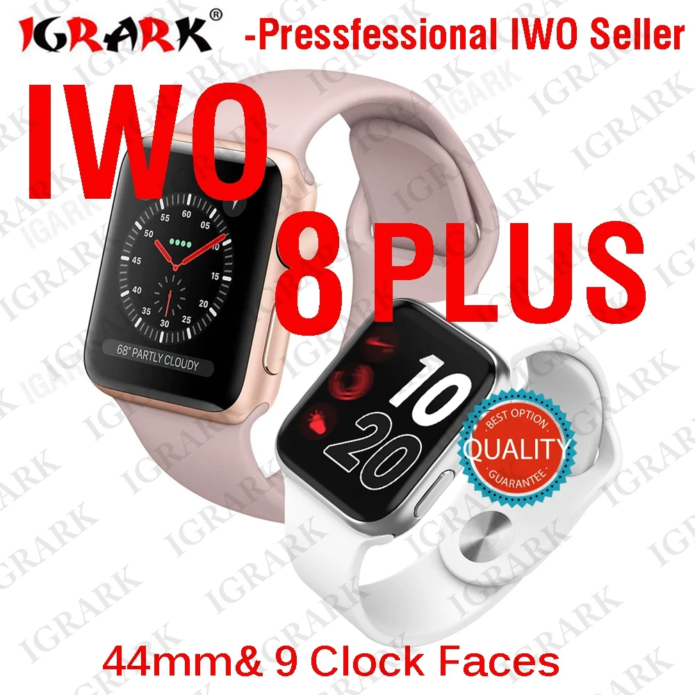 

IGRARK IWO 8 PLUS 44mm Watch 4 Heart Rate Smart Watch case for apple iPhone Android phone IWO 5 upgrade NOT apple watch