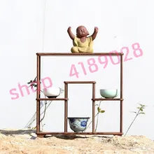 Натуральный Куриный крыло дерево, мин стиль квадратный B стиль, твердая древесина курьеза полки, орнамент маятник стойке