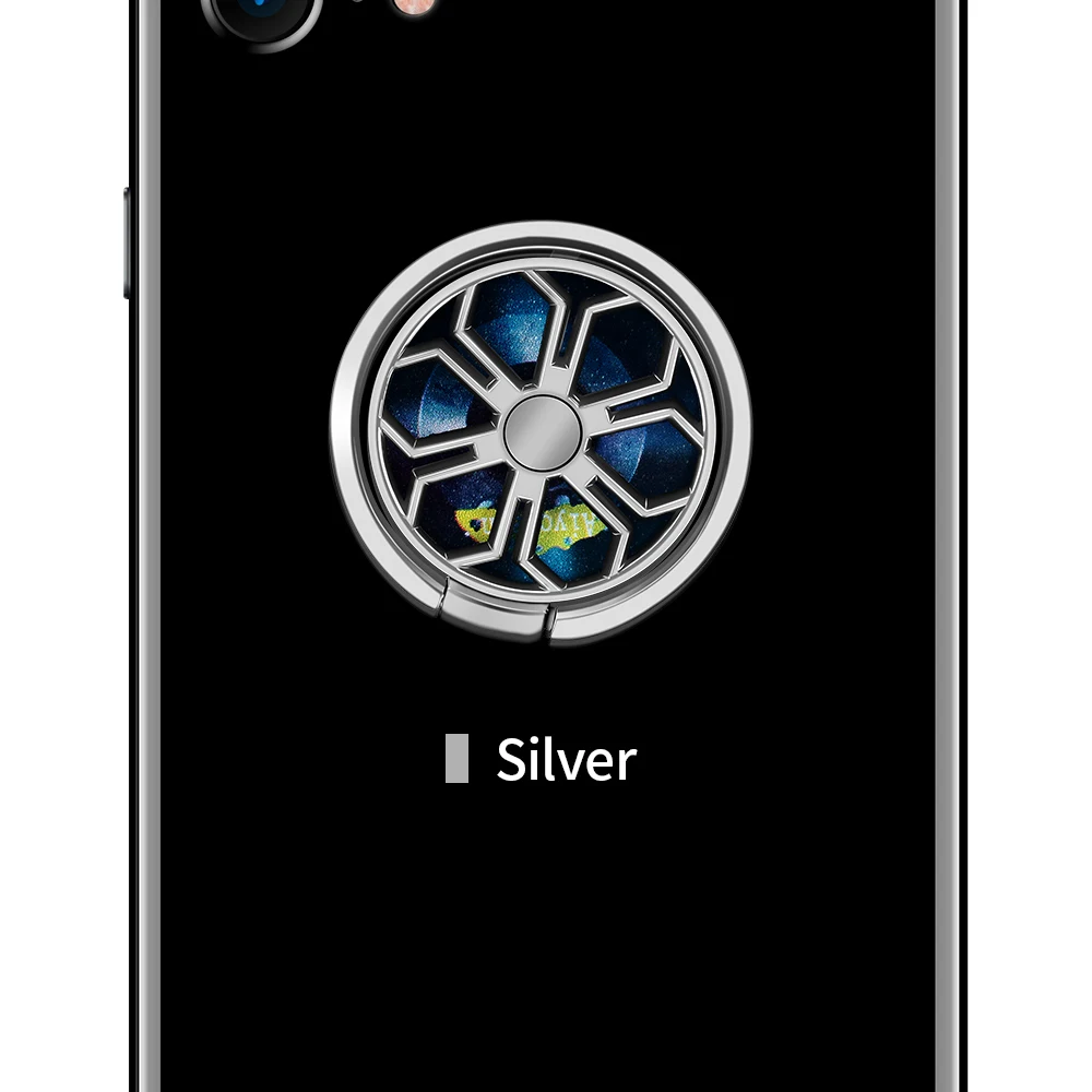 Универсальный металлический держатель кольца для телефона samsung Xiaomi iPhone палец кольцо держатель мобильного телефона 360 градусов подставка для смартфона планшета - Цвет: Серебристый