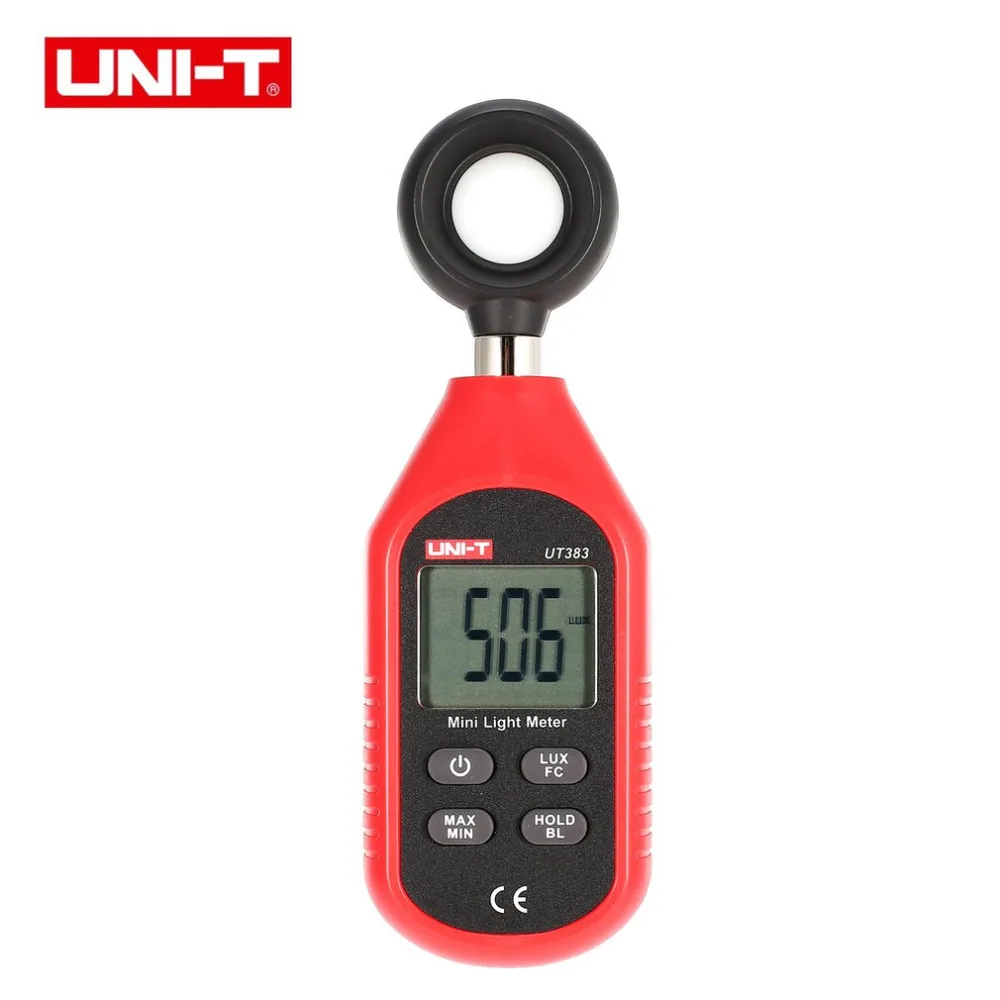 

UNI-T UT383 Mini Digital Luxmeter LCD Display Light Meter Luminance Tester Handheld Luminometer Photometer 0-199999Lux