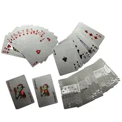 24 K золотые игральные карты палубный покерный набор из серебряной фольги Волшебная карта прочные водонепроницаемые игровые карты евро