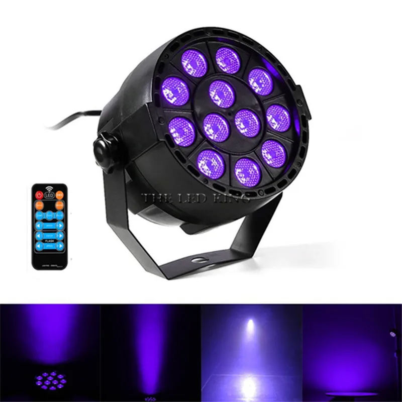 

4X 12LEDs UV Stage Par Light Disco DJ Projector Machine Party Sound DMX512 Master-slave UV LED Stage Light 15W For Bar Show Club