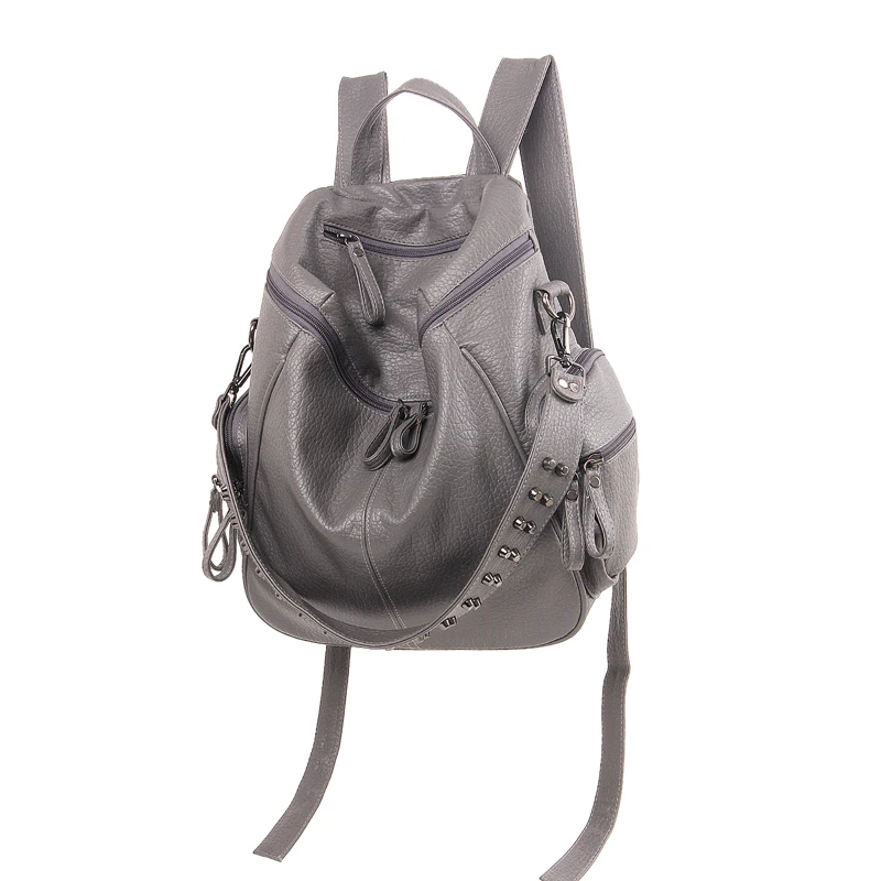 Mochilas de diseñador multifunción para Mujer, Mochilas para Mujer, Mochila de cuero con remaches, Mochila Escolar de gran capacidad para Mujer Mochilas de diseñador multifunción para Mujer, Mochilas para Mujer, Mochila de cuero con remaches, Mochila Escolar de gran capacidad para Mujer