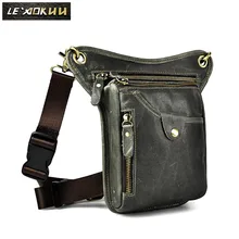 Кожаный мужской дизайн, повседневная классическая сумка на ремне, многофункциональная модная сумка для путешествий, поясная сумка для ног, 211-5 г