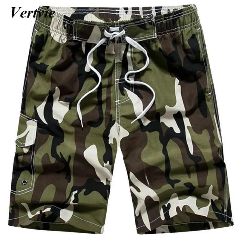 

Vertvie Men's Cool Shorts Camouflage Drawstring Trunks Loose Male Swimwear Board Shorts Beach TrousersTrunks Swimming Trunks