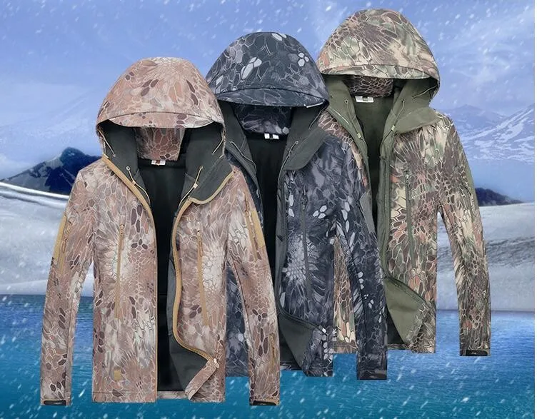 Армия камуфляж пальто Военная Униформа куртка Водонепроницаемый ветровка плащ одежда в стиле милитари Для мужчин Куртки и Пальто для