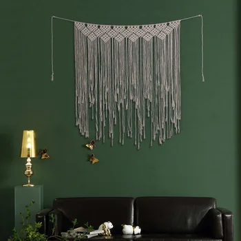 

Purely hand-knitted wall tapestry curtain wall hanging household hanging wedding wall hanging decoration decoration ceremony Boh