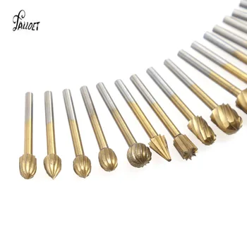 

20pcs HSS Routing Router Grinding Bits Burr File Tools Set Wood Cutter Dirll Bit for Wood Rotary Dremel Engraving Tool