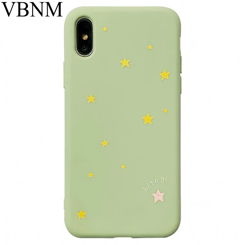 Simple bling little star Case for iPhone 7 8 6s 6 Plus soft shell XS MAX X XR relievo All-inclusives Coque |