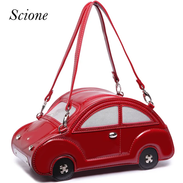 Novelty Handbags Beetle Car Shaped Handbag Women Leather Shoulder Novelty Handbags Beetle Car Shaped Handbag Women Leather Shoulder Messenger Crossbody Bag Travel Ping Tote Funny