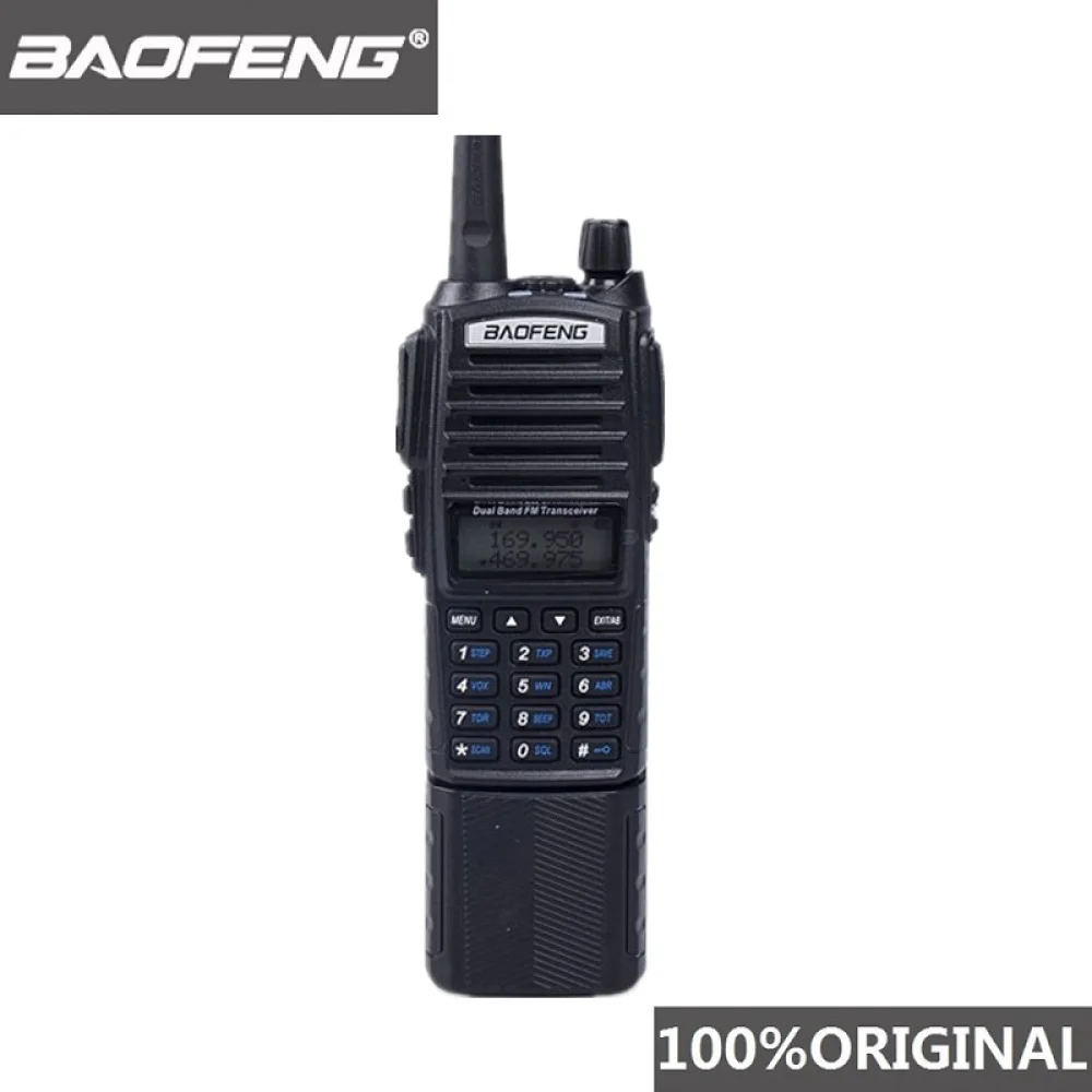 100% оригинальная портативная рация Baofeng с аккумулятором 3800 мАч Двухдиапазонная UV82