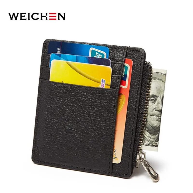 

Credit Card Holder Wallet Man Genuine Leather Purse For Men Mini Cards Wallets Male Pocket Brand Money Billfold Maschio Clutch