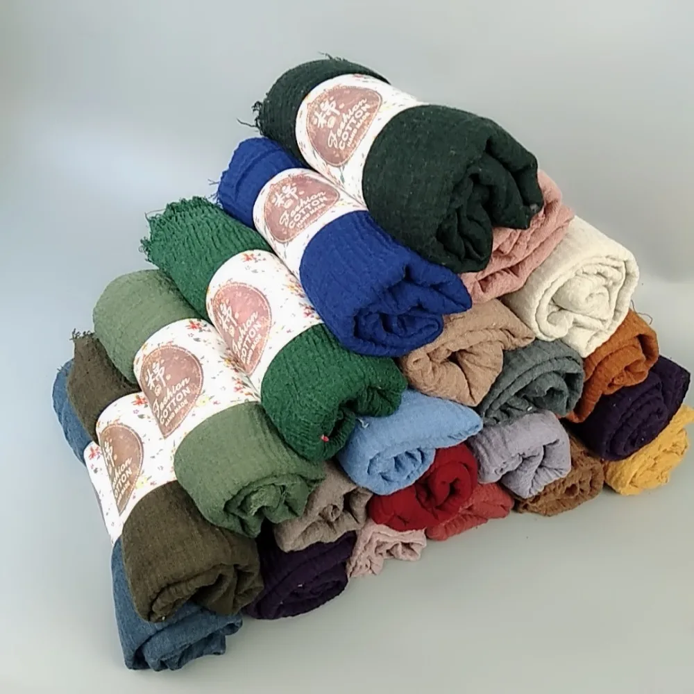

Cotton Muslim Hijab Solid Color Rumpled Edging Women Muslim Scarf Underscarf Head Islamic Female Cover Bonnet Hat Cap Scarf