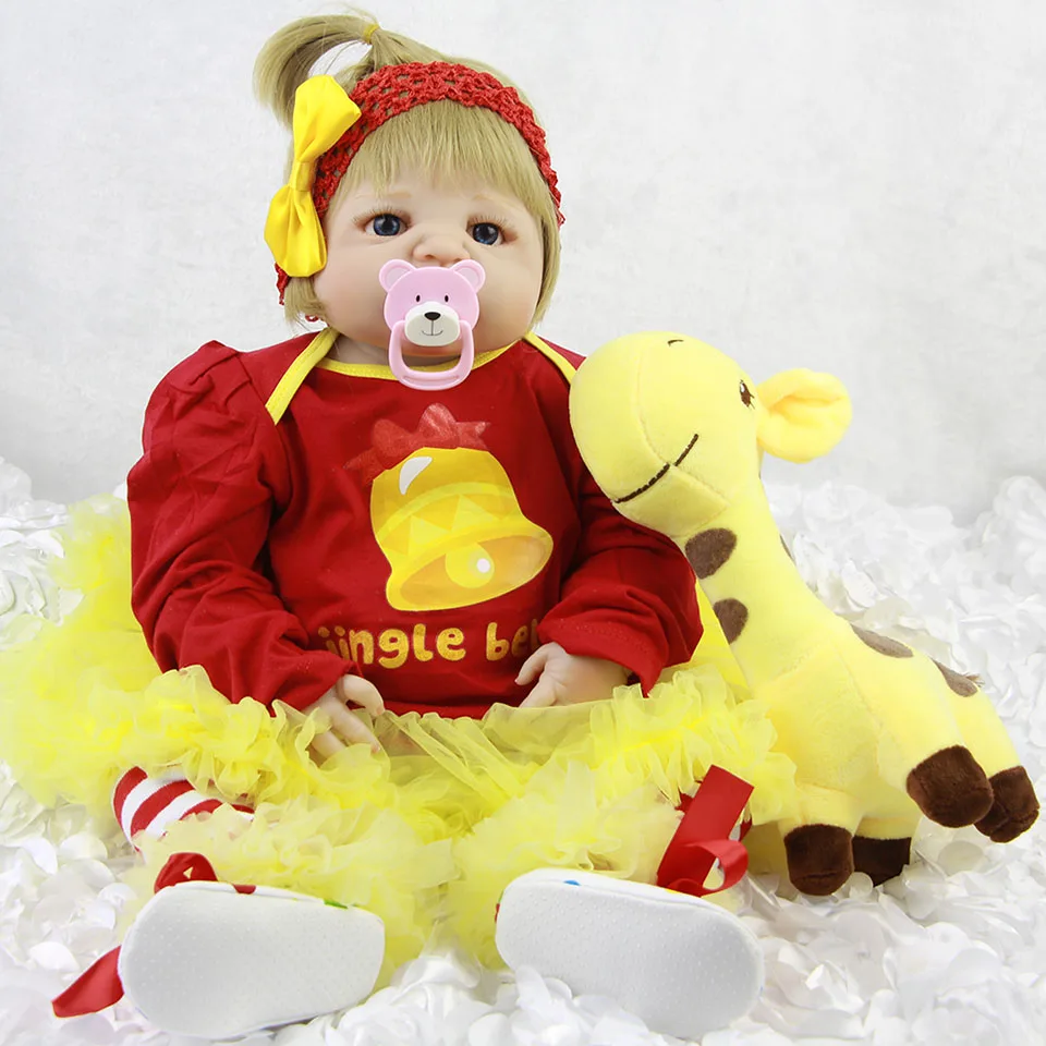 

Fashion 23'' Full Body Siliccone Reborn Baby Dolls Toy For Girl Christmas Gift Realistic Lifelike KEIUMI 57 cm Babies Reborn