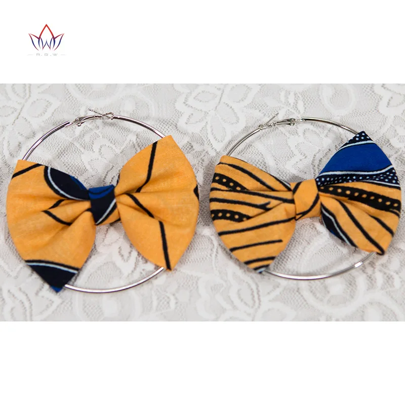 Африканские серьги, модные женские африканские украшения ручной работы, вощеная ткань с принтом, аксессуары WYA078