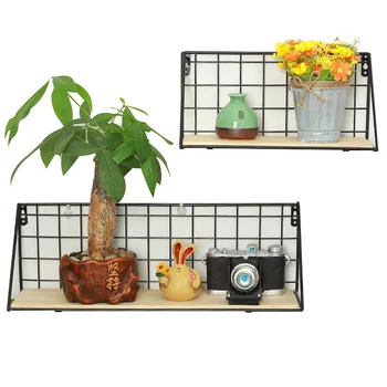 

ZAKKA Home Storage Decor Wood Retro Wooden Storage Racks Wall Hanging Decorative Flower Pot House Storage Racks Storage Box