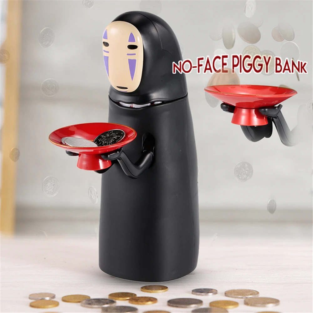 Spirited Away No Face Coin Box Money Box Saving Pot Piggy Bank with