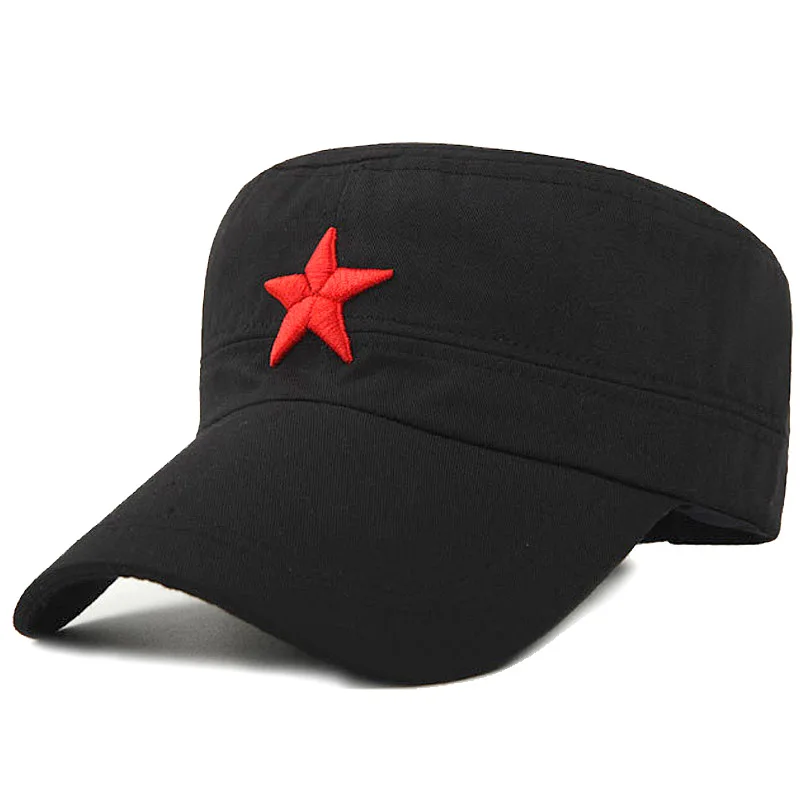 Новая хлопковая кепка в стиле милитари для мужчин wo, мужская Кепка с вышивкой в виде Красной Звезды, винтажная Кепка в стиле моряка, Мужская камуфляжная кепка для отдыха на плоской подошве, летняя кепка капитана