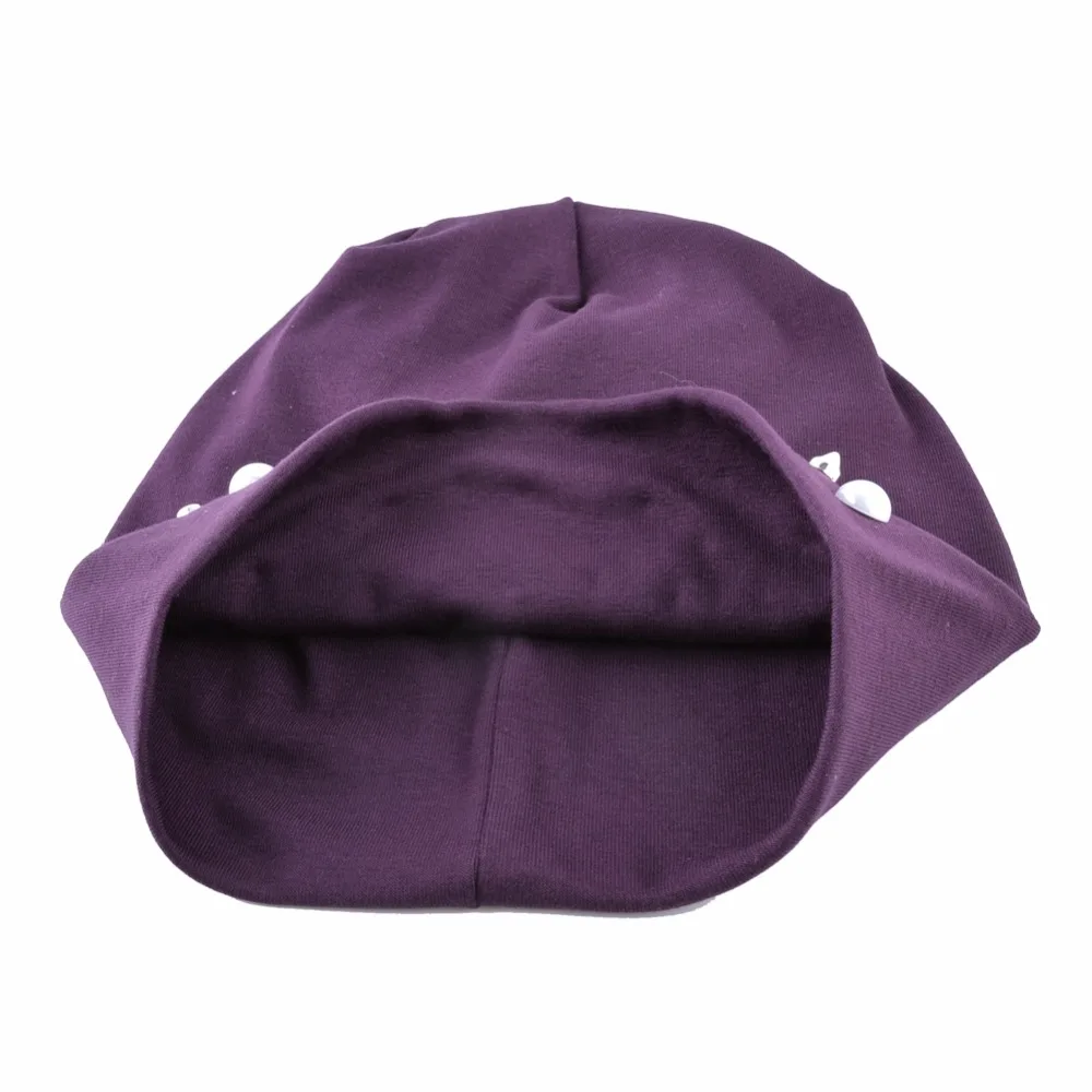 Шапка женская модная шапка с жемчугом и заклепками женская весенне осенняя однотонная шапка бини со стразами женская шапка в стиле хип-хоп балаклава