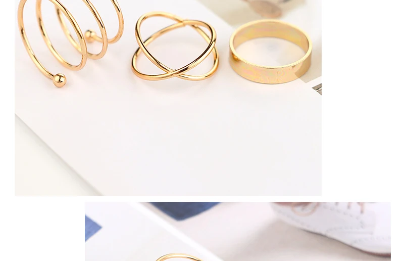 AYAYOO Retro Wedding Rings Set Mixed Hasma Hand Knuckle Midi Female Rings Atique Gold Color Anillos Mujer Jewelry Gift  (4)