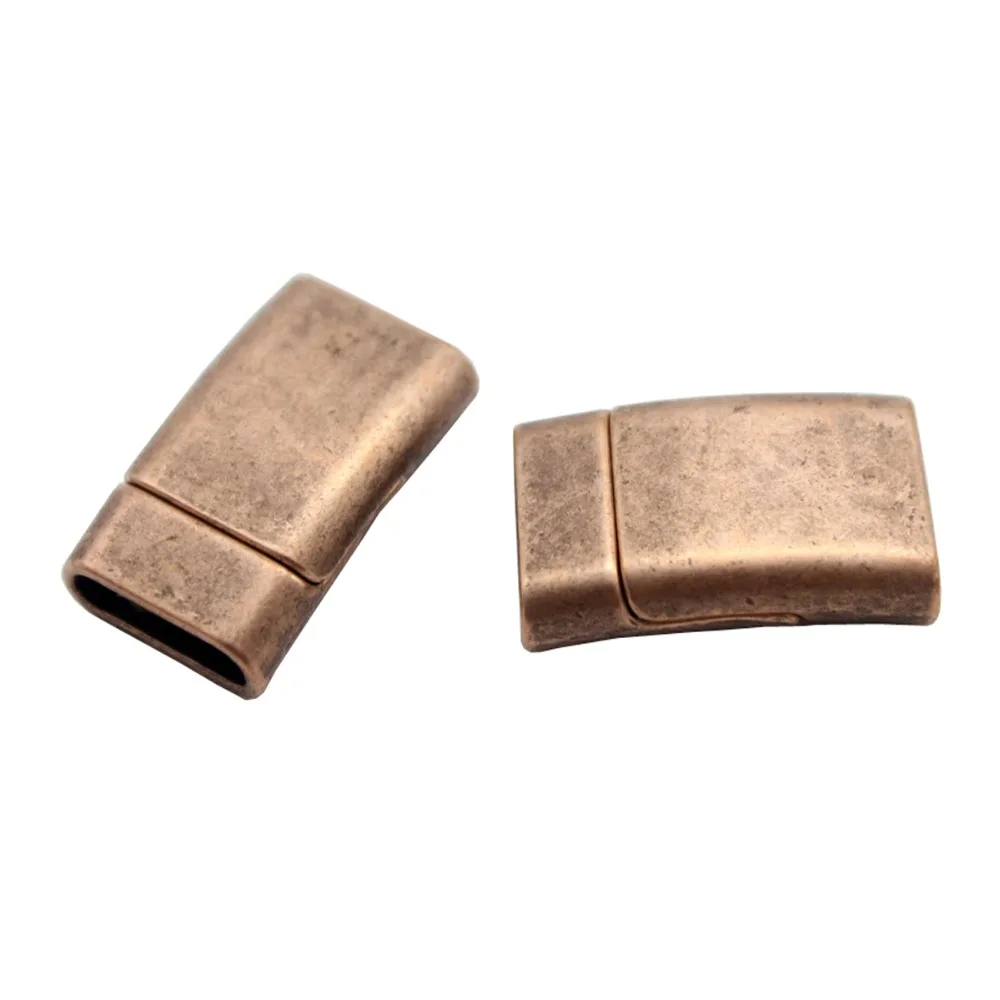 3 sets 12.5mmx3mm Inner Hole Antique Copper Flat Closurein
