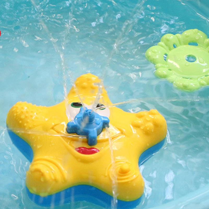 1 шт. детские игрушки для ванной воды Squirter всплеск спрей Starfish повернуть