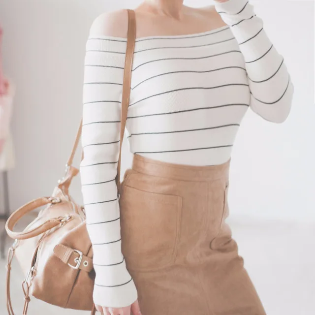 Aliexpress.com : Buy New autumn and winter fashion striped pullover knitted sweater female with 