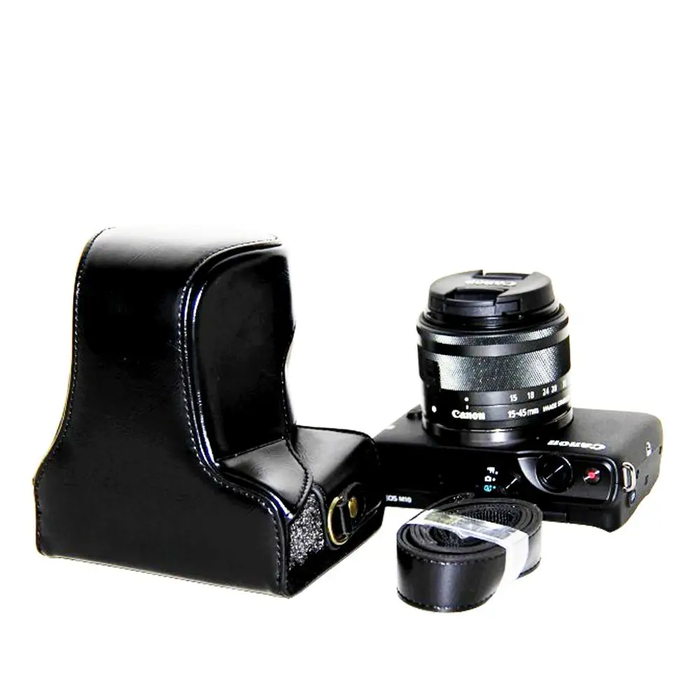 Чехол из искусственной кожи на весь корпус для цифровой камеры Canon EOS M200 M10 M100 15 45