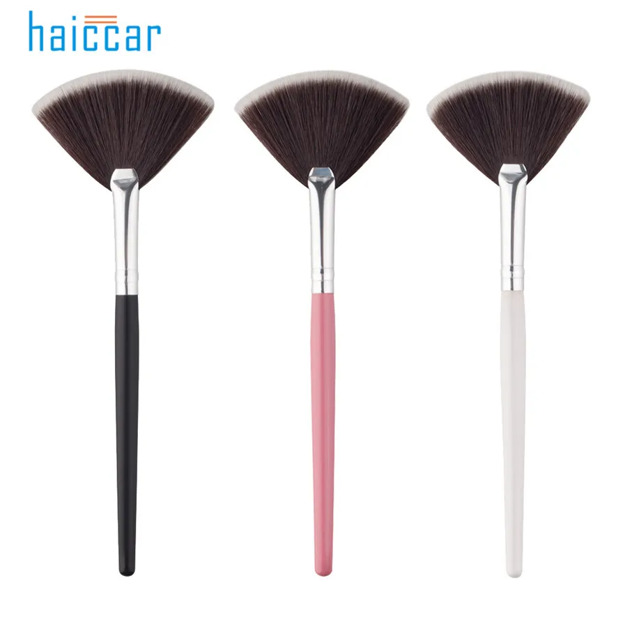 

New Pretty HAICAR 1Pc Practical Professional Fan Brush Portable Slim Makeup Brush Concealer Foundation Makeup Brush Tools